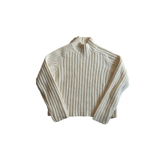 The Limited Sweaters - The Limited cropped wool ivory Sweater M